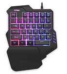 RedThunder Jednoręczna klawiatura do gier z RGB 35 klawiszy, przenośna