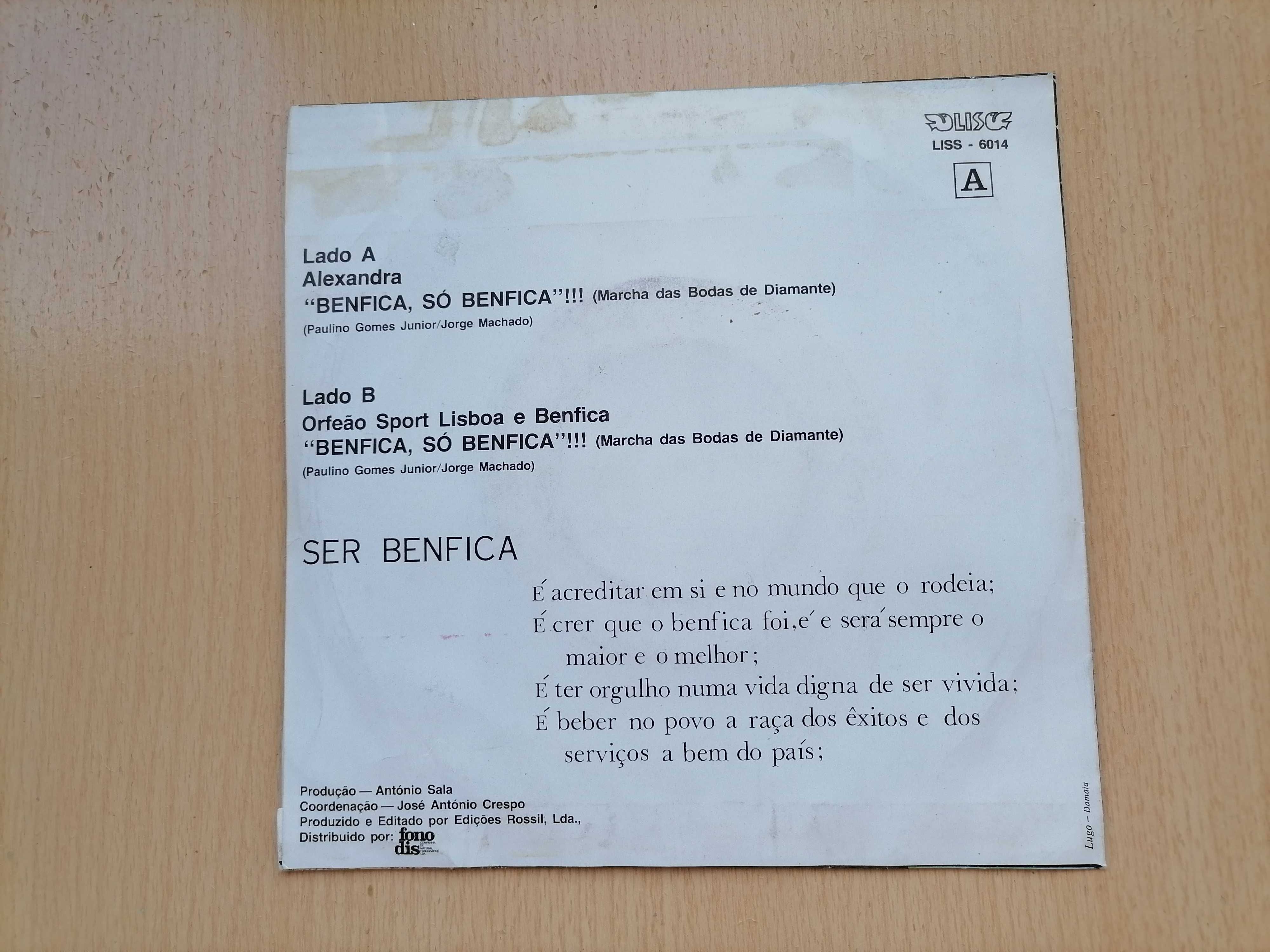 BENFICA Marcha BODAS DIAMANTE  1904/1979 Capa c/EUSÉBIO