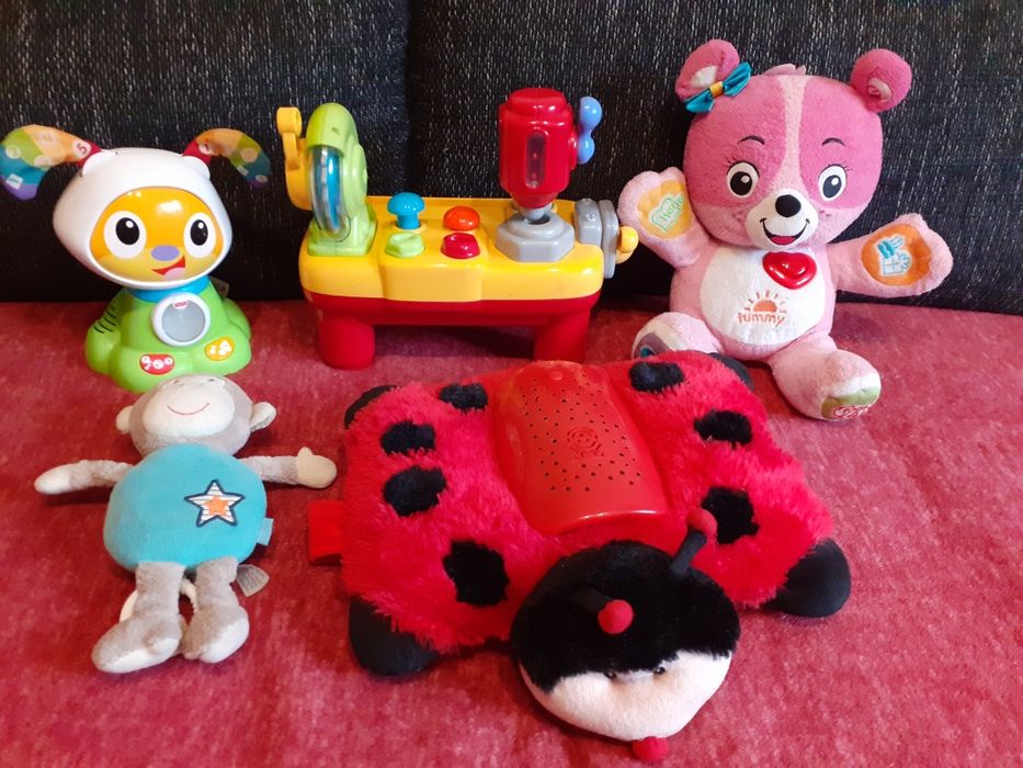 Zestaw  zabawki interaktywne,miś pozytywką inne.