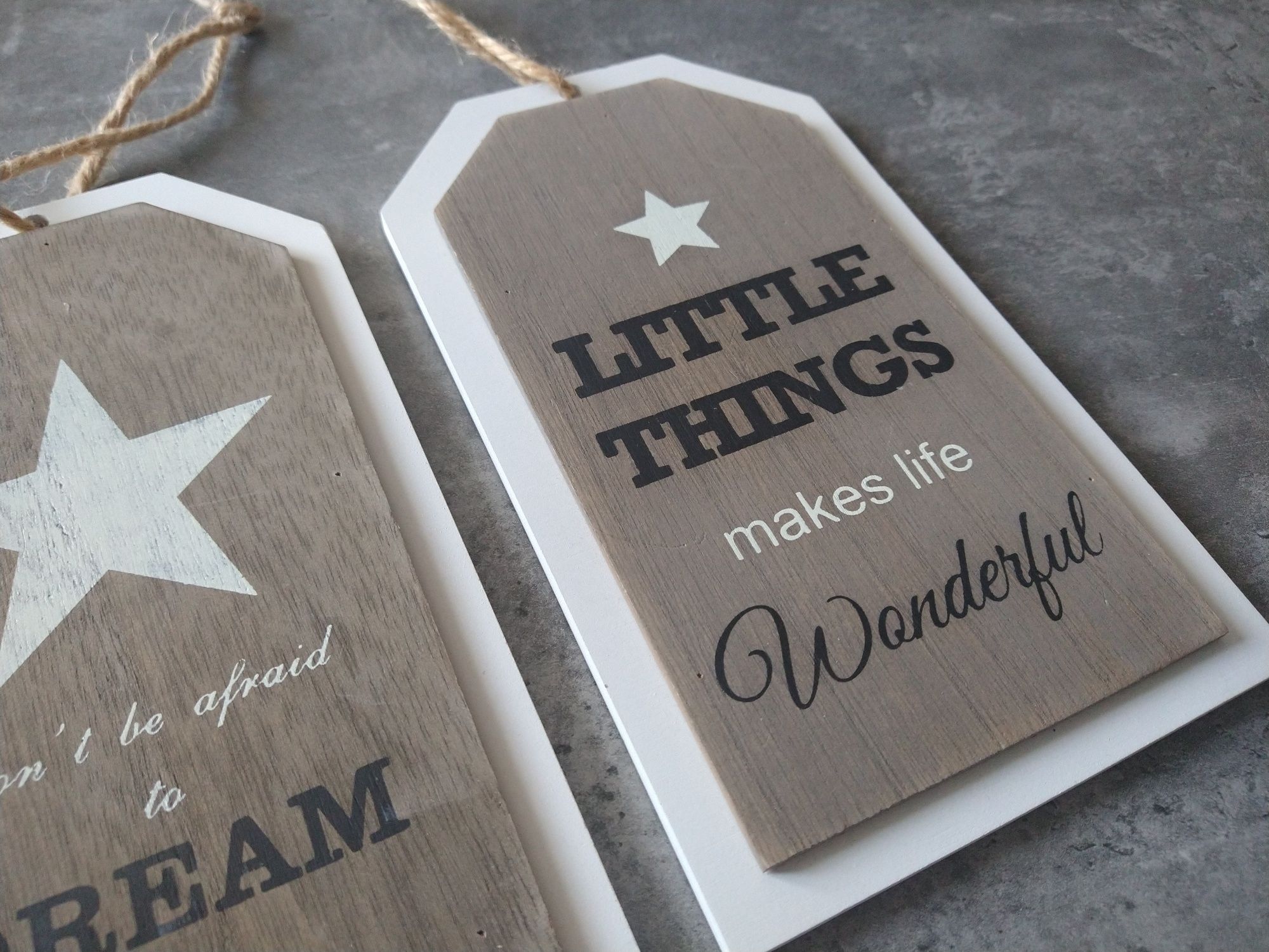 Dekoracje do zawieszenia Dom Home Little Things 3 sztuki