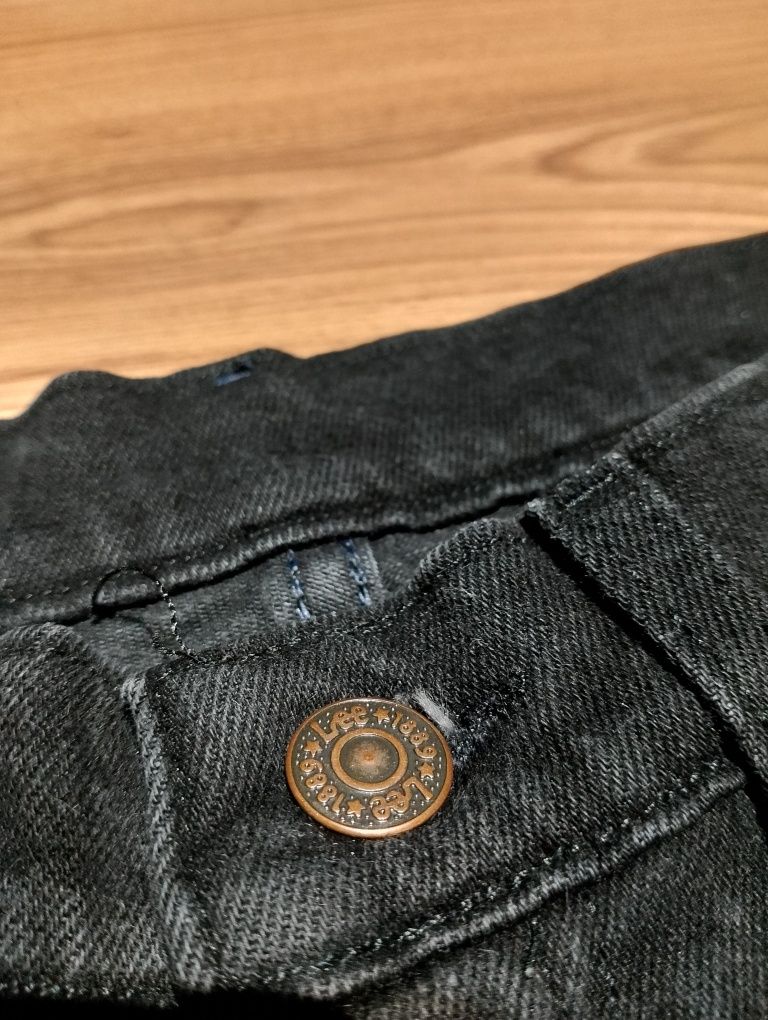 Czarne Damskie Spodnie Jeansowe Dżinsowe Lee Boyfriend Fit Vintage 90'
