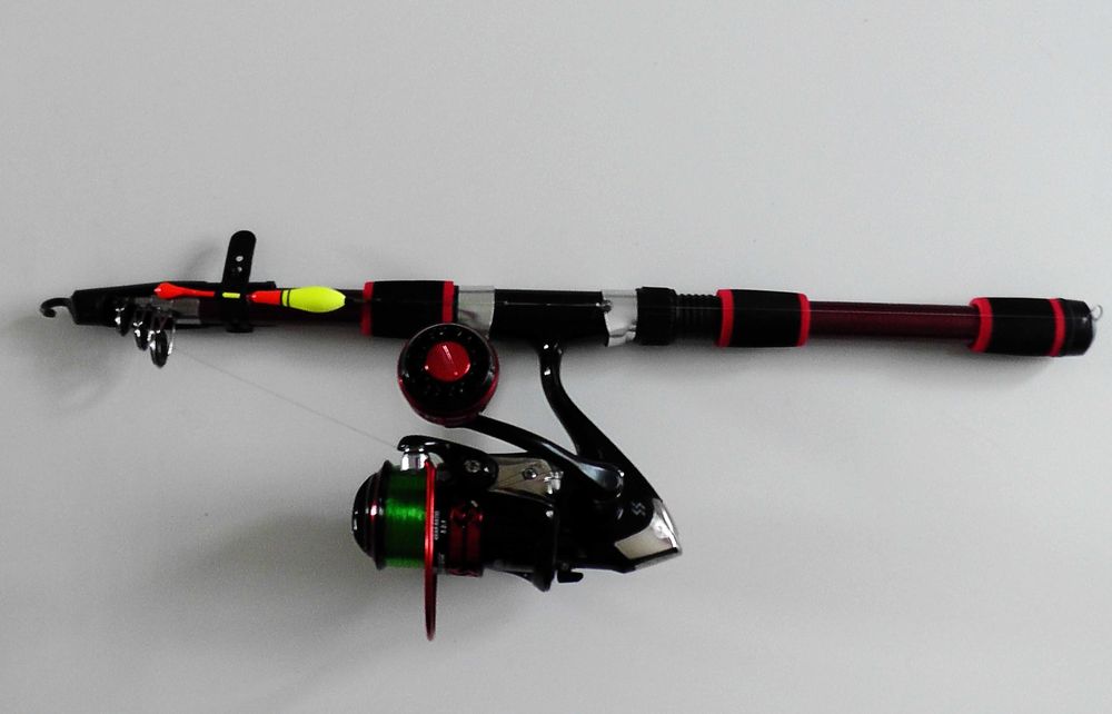 Wędka 170cm z kołowrotkiem gotowa do połowu