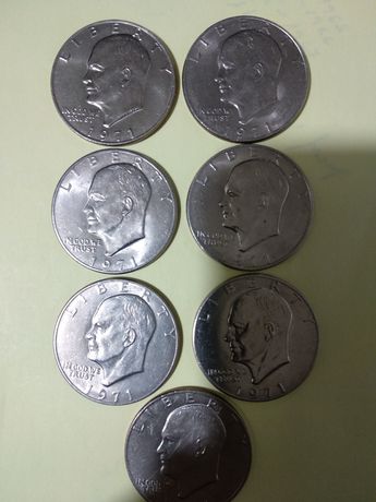 Moedas de 1 dólar Eisenhower 1971 dos EUA