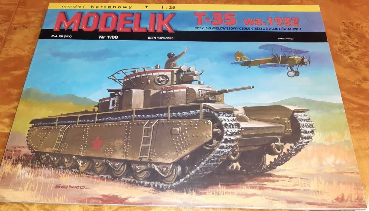 Modelik T-35 wz 1932 1:25 model kartonowy