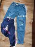 Super jeansy 146/152 i dresowe adidas