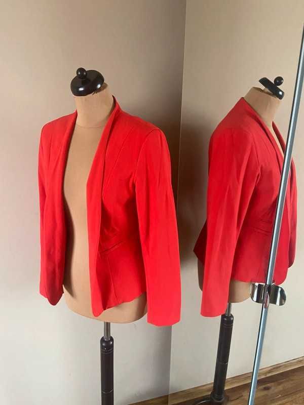 40 42 czerwony zakiet marynarka blazer narzutka xl