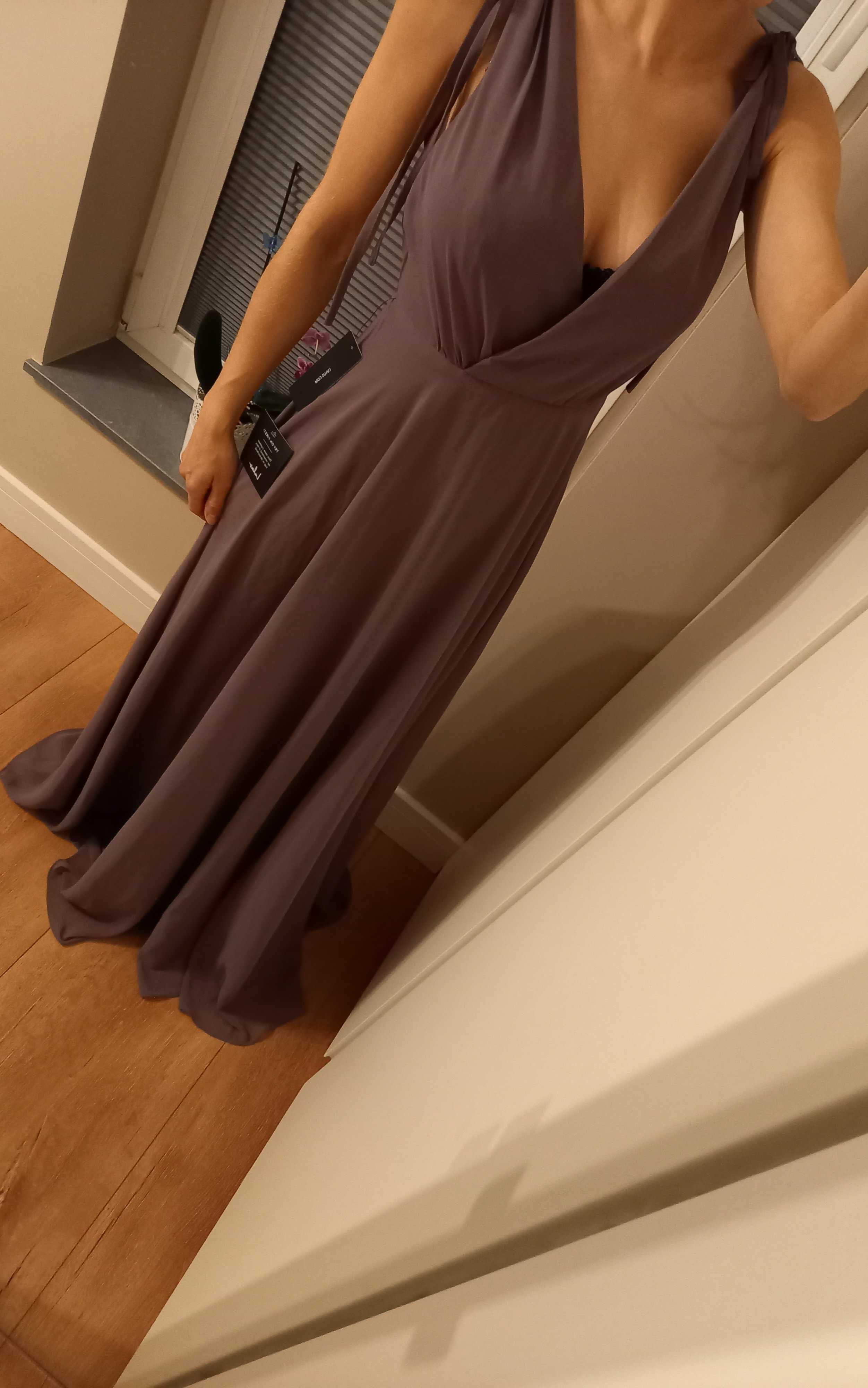 Sukienka maxi XS Lulus fioletowa