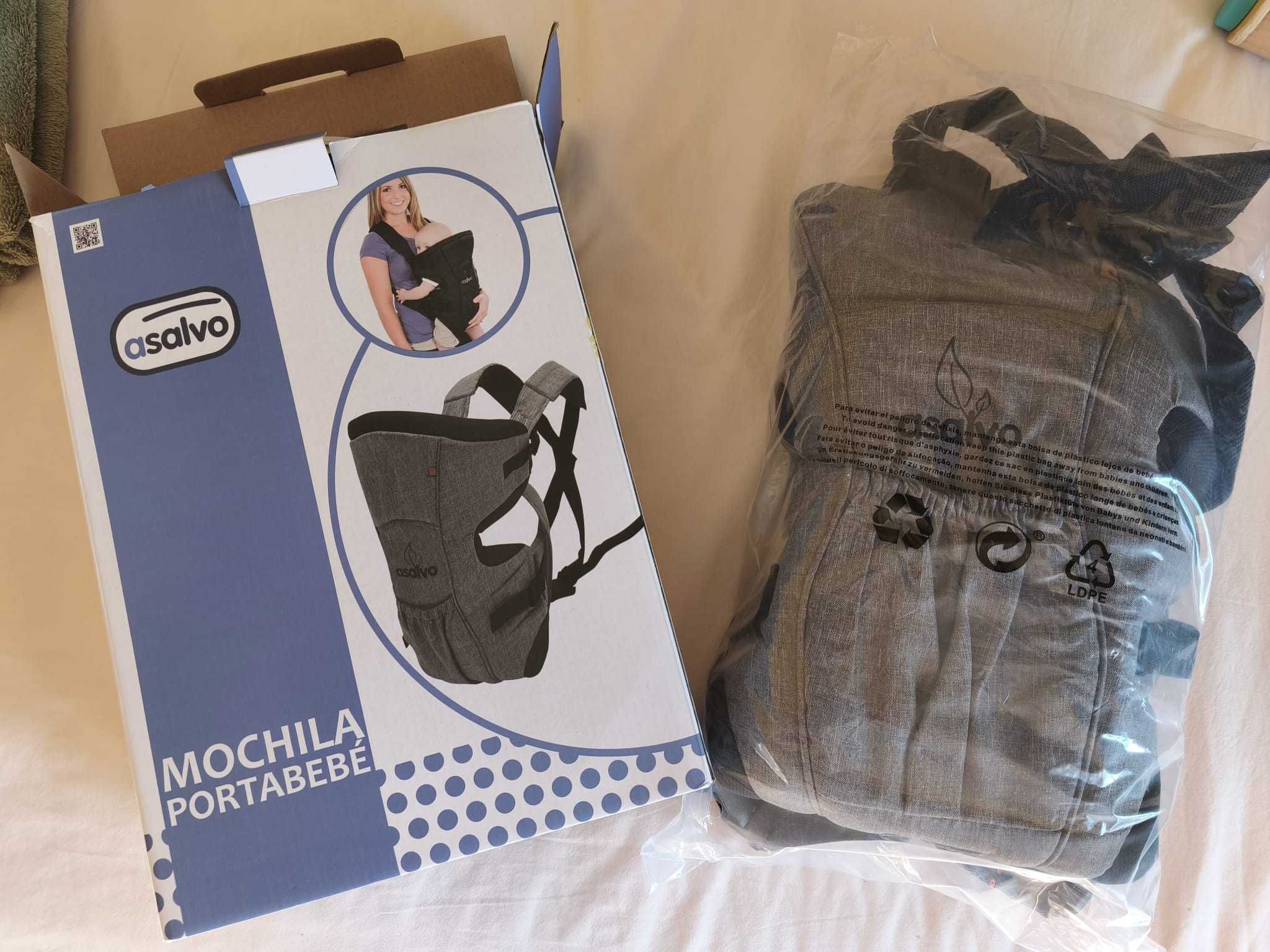 Mochila porta bebé asalvo (nova, nunca usada)