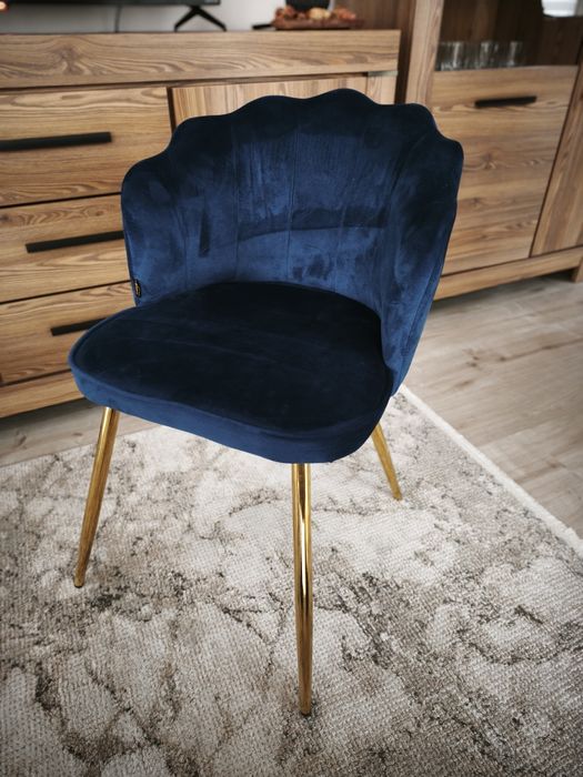 Luksusowy fotel muszelka welur - OKAZJA!!!