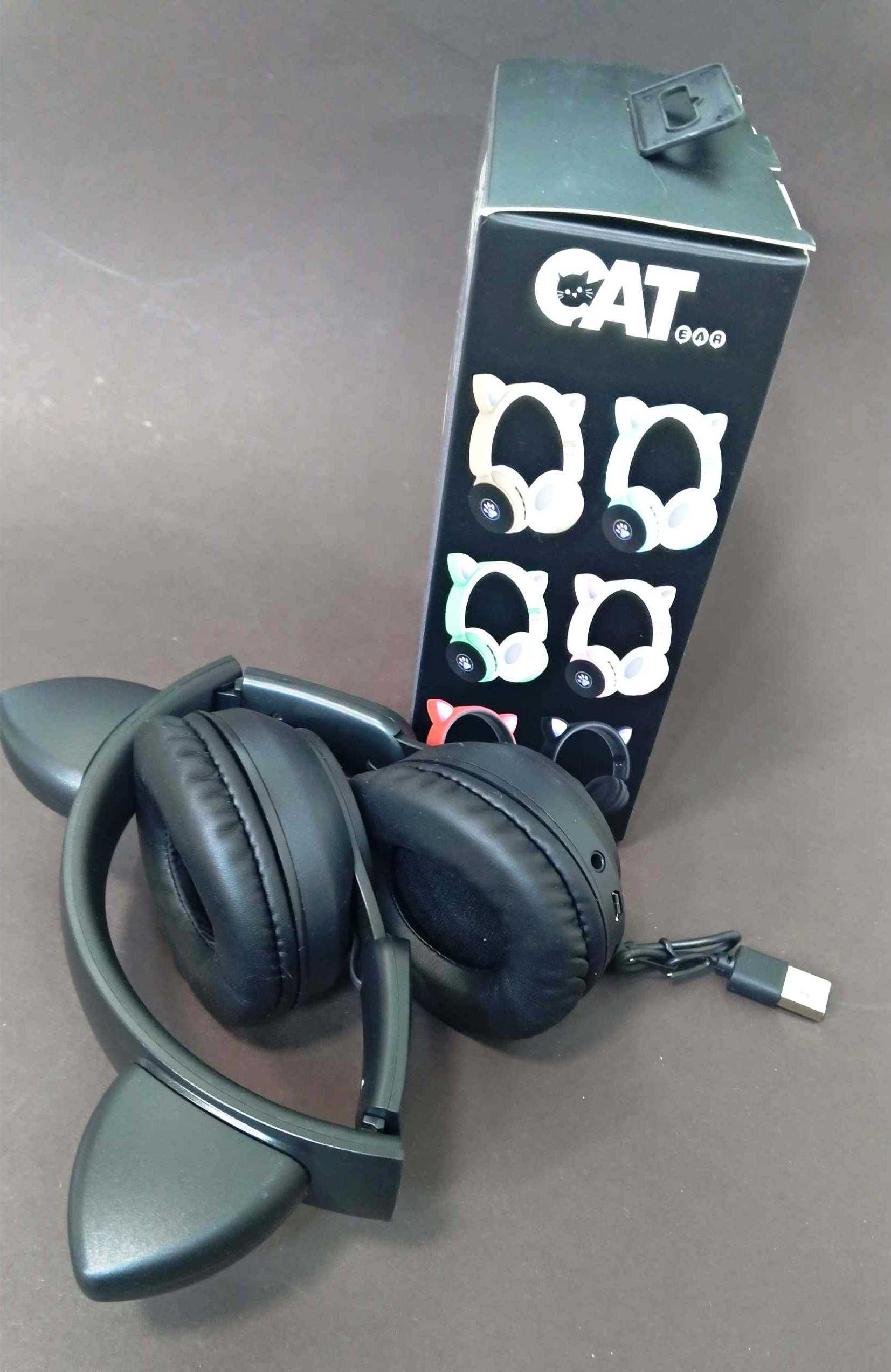 Класні Bluetooth бездротові наушники ST77 CAT для дітей з підсвіткою