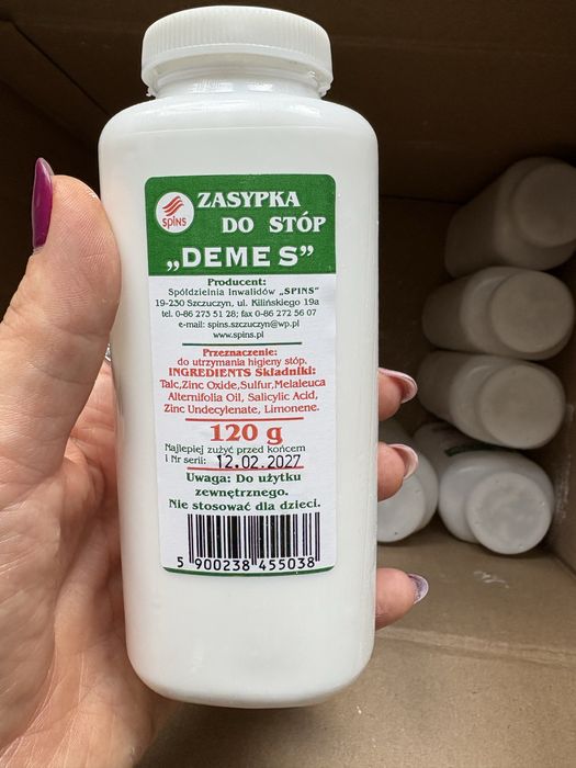 Zasypka do stóp 8 szt demes od potu i zapachu