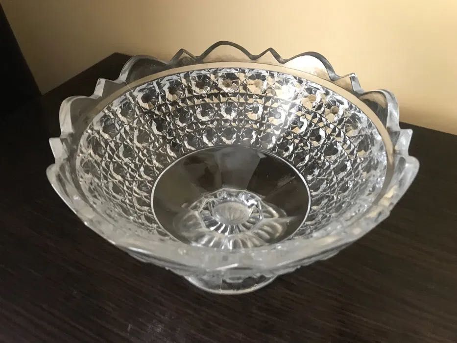 Ваза салатница Конфетница. 50-х років.Ваза Цукерниця Рідкісна Кришталь