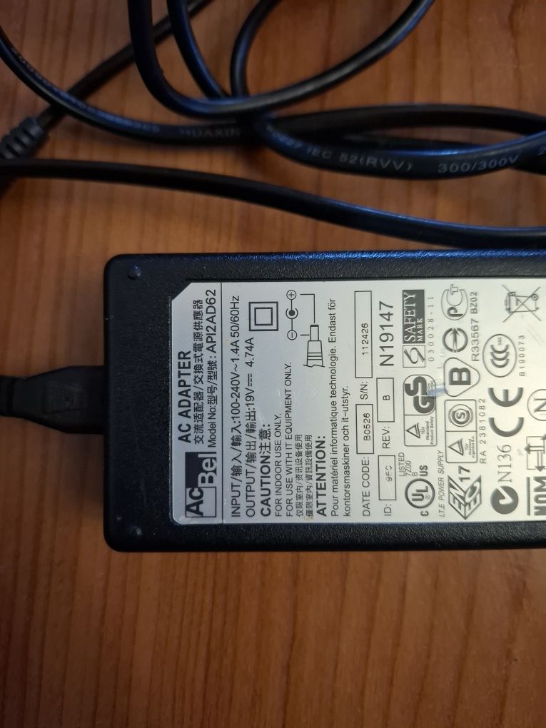 Carregador Asus/Clevo/Toshiba etc...