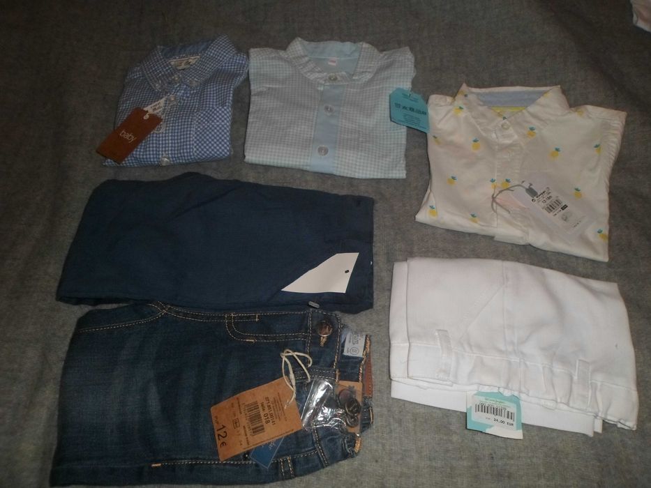 lote de roupa nova com etiqueta para bebe