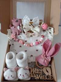 Zestaw Prezentowy baby shower narodziny chrzest prezent baby box