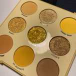 Paletka cieni Colourpop Uh-Huh Honey żółta maty i błyski brokat brąz