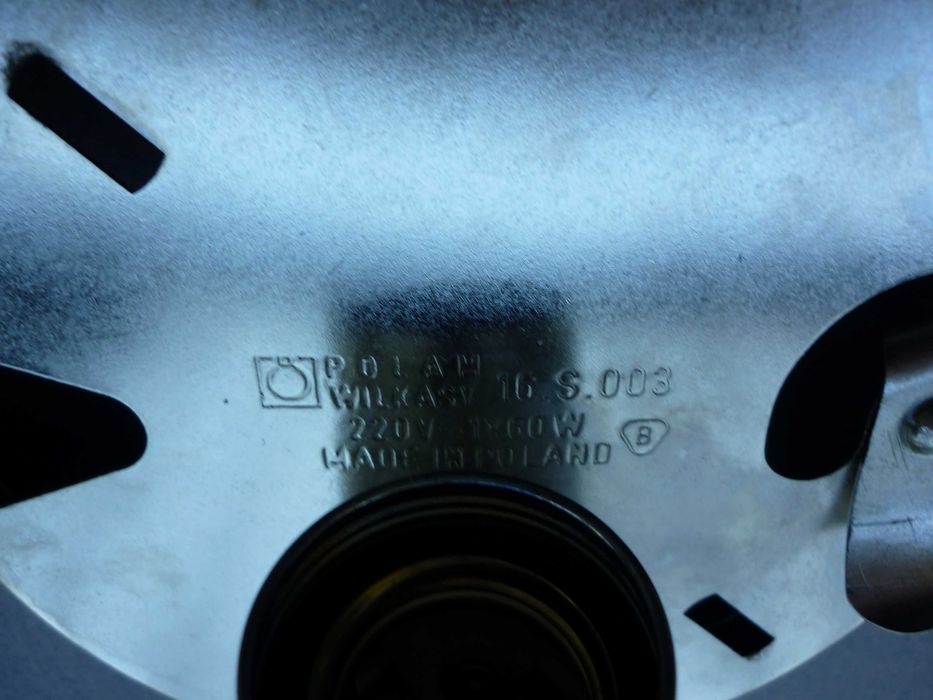 Plafon  PRL szkło WILKASY, POLAM, kryształowy NOWY