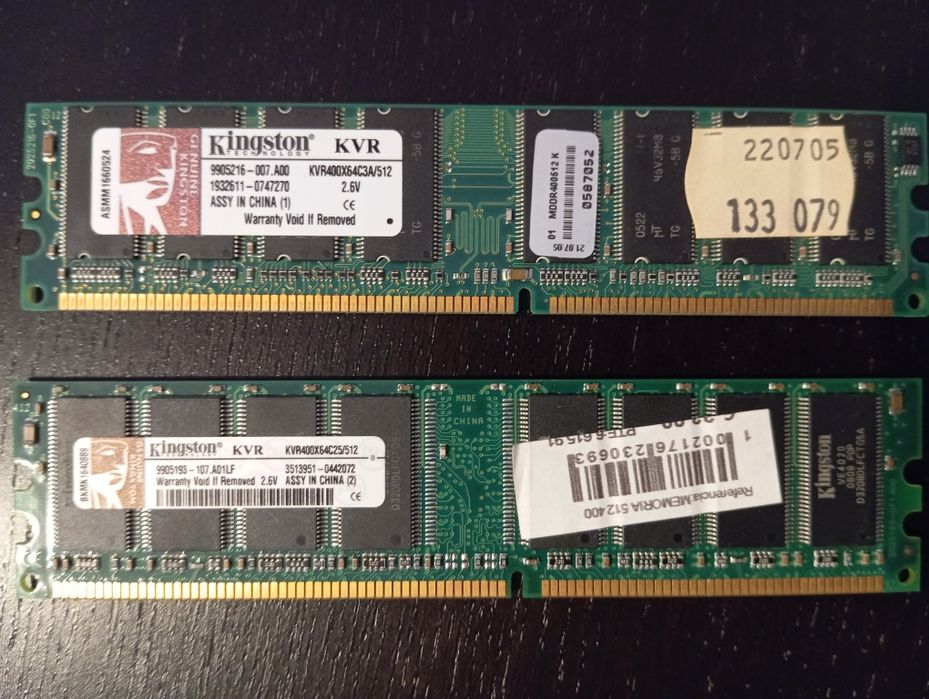 Memórias RAM DDR400 512mb64552718417153121