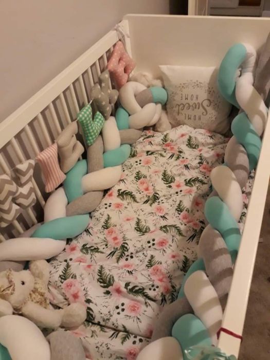 Napis miekki z materialu dla dziecka niemowlaka do lozeczka  Anielka