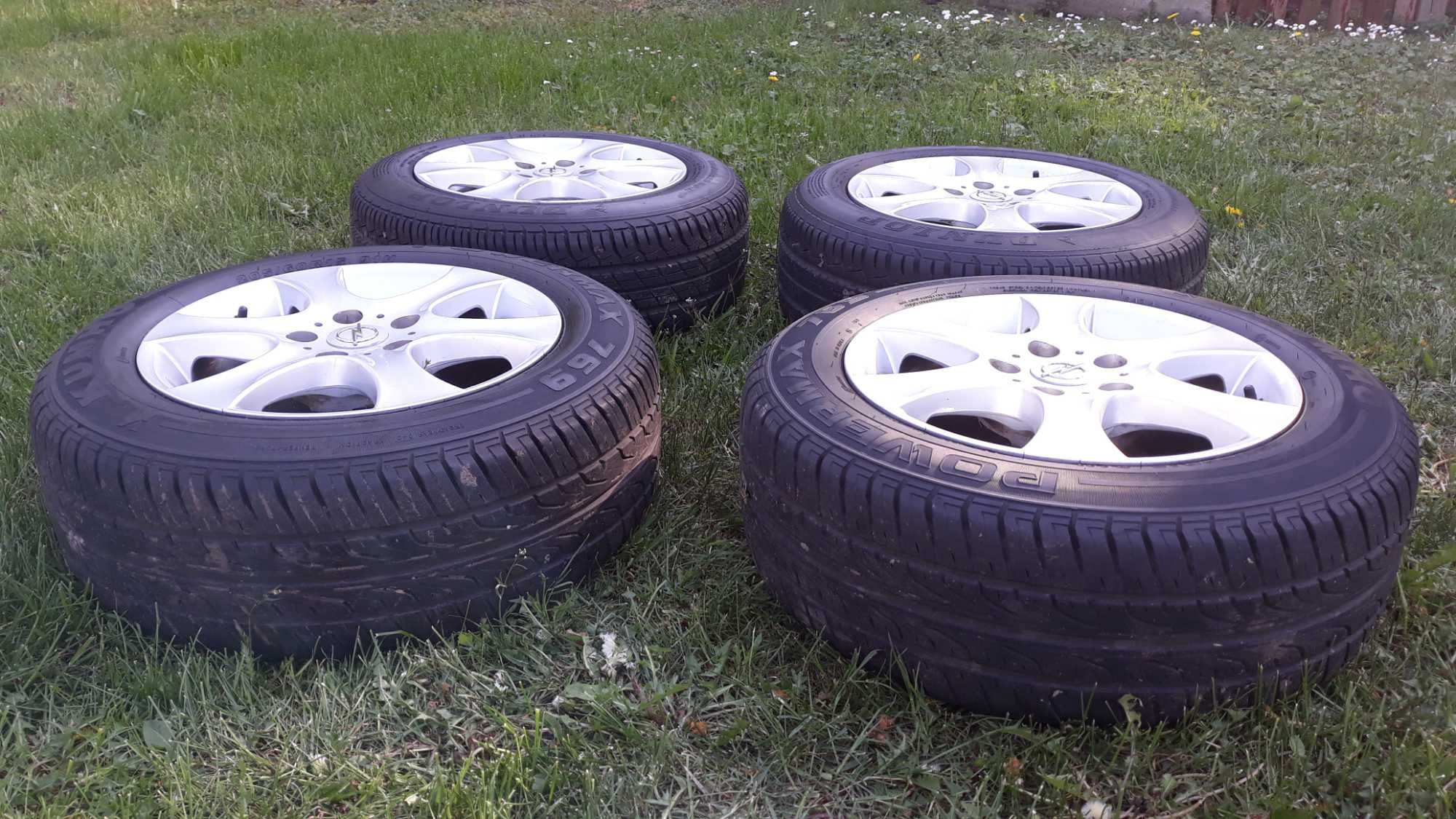 Opel alufelgi R15 o rozstawie 5x110 + opony letnie w bdb. stanie!