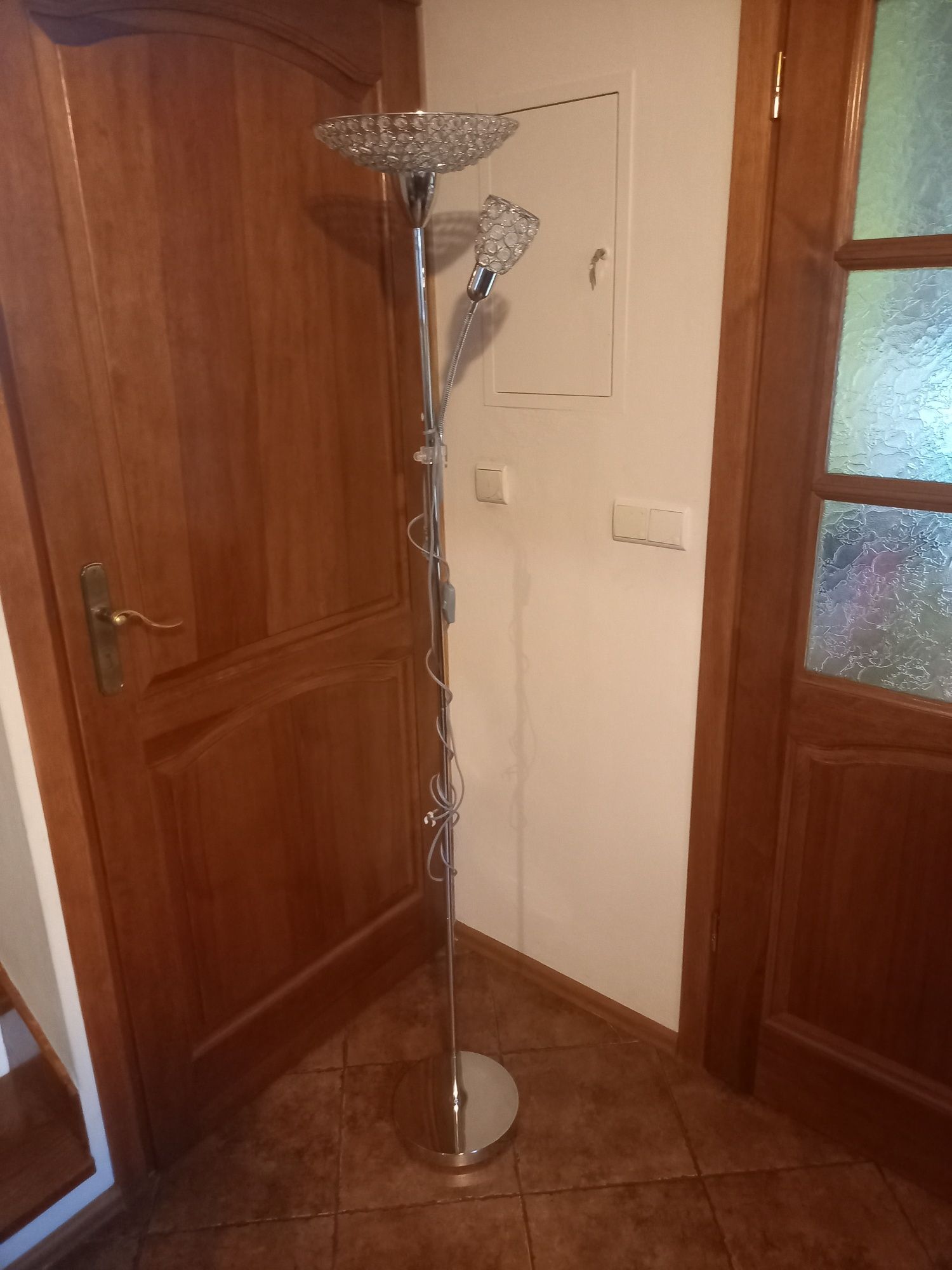 Rezerwacja Lampka stojąca duża srebrna