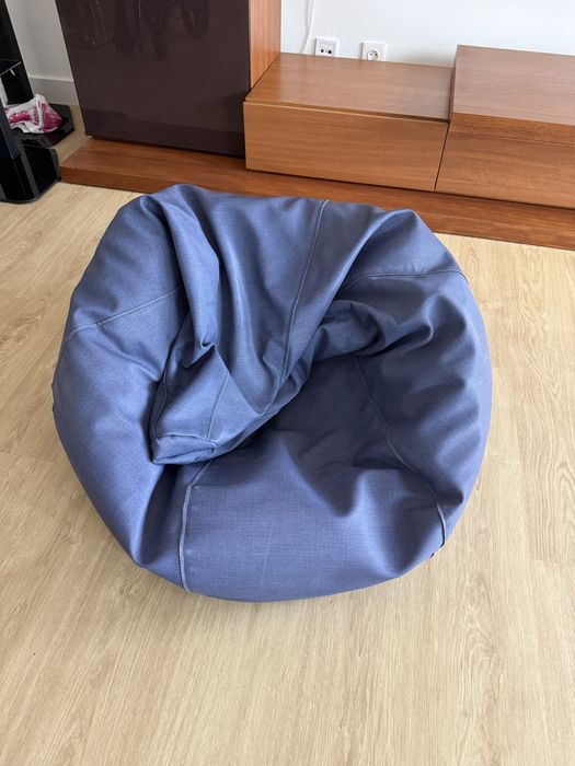 Puff azul para quarto ou sala