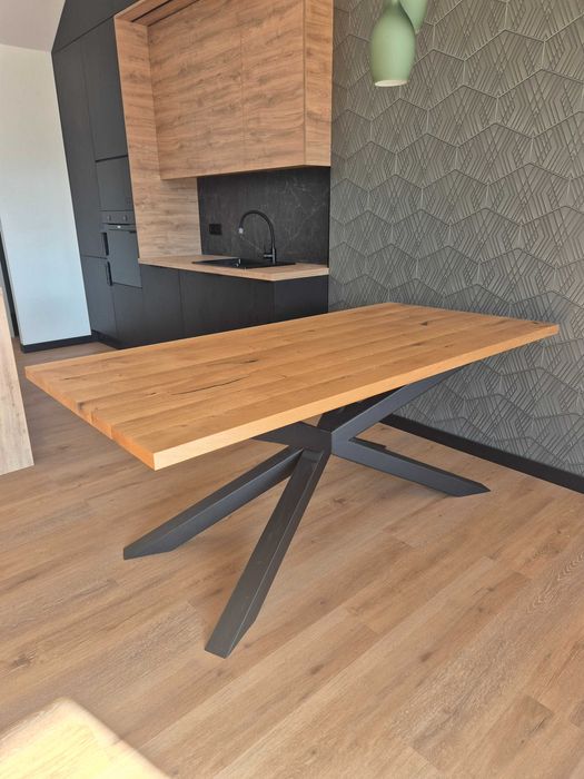 Stół dębowy loft lite drewno pająk