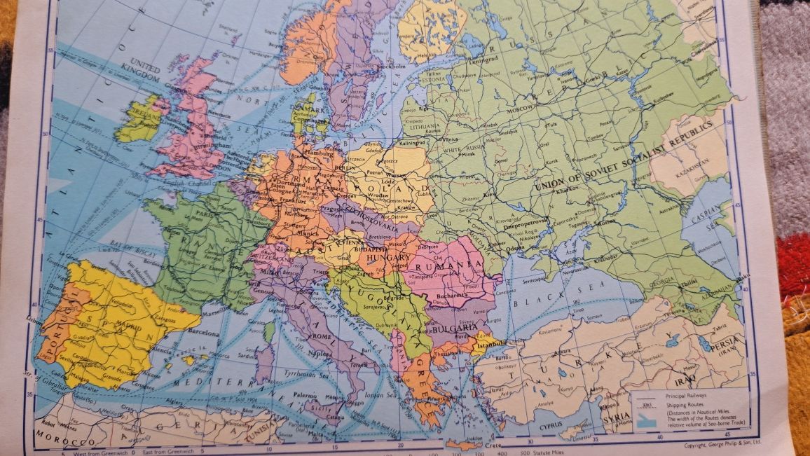 Stary Brytyjski Atlas Swiata