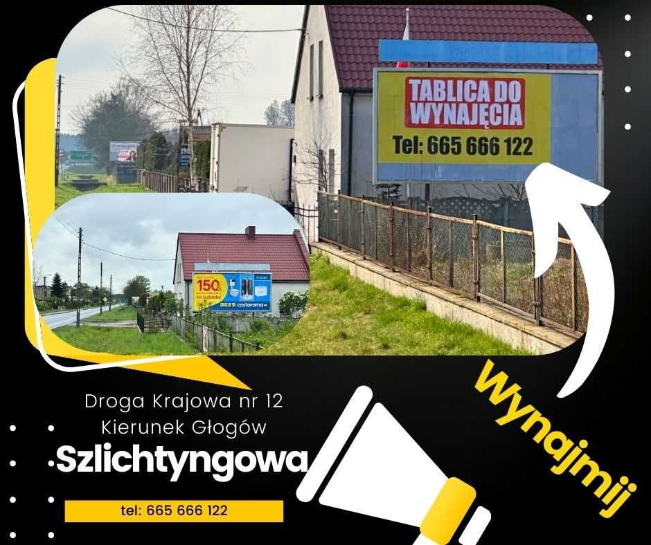 Tablica reklamowa do wynajęcia REKLAMA Kierunek GŁOGÓW