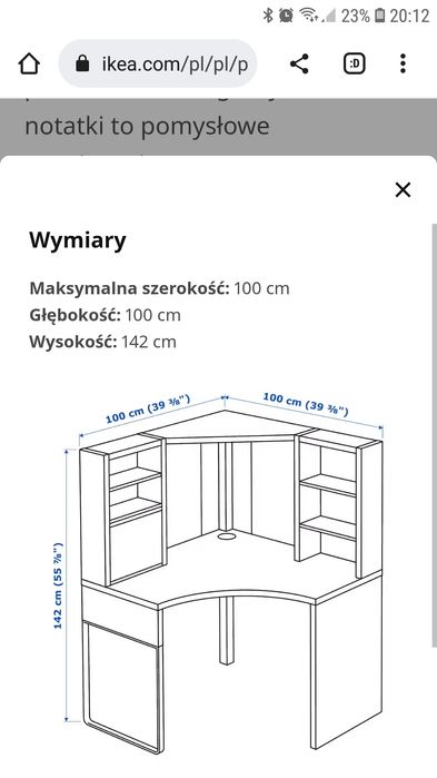 Biurko narożne Ikea
