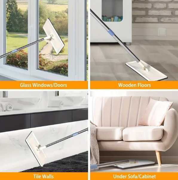 Швабра-ведро, лентяйка с отжимом ведром Cleaning Mop 2 фибры