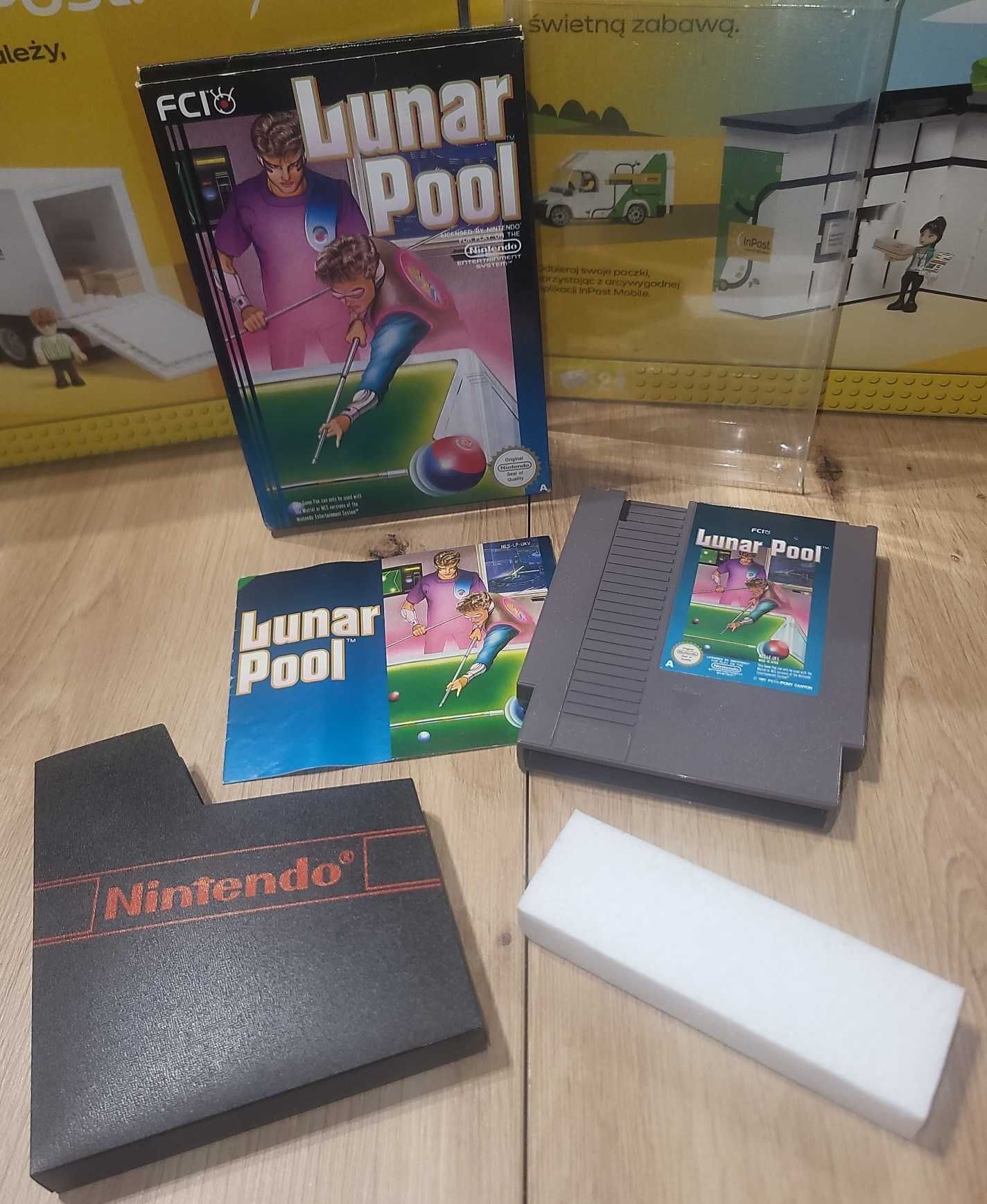 Gra Lunar Pool - NINTENDO NES PAL A - BDB- stan Komplet +Protektor