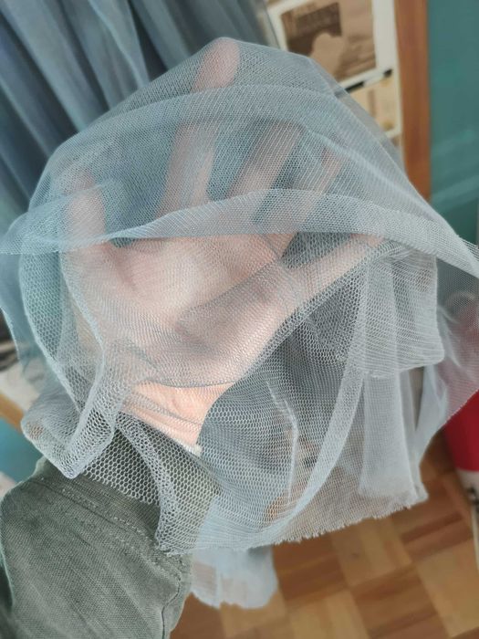 jeannie maxi tulle skirt dluga spodnica tiulowa 3 warstwy szara 36 S