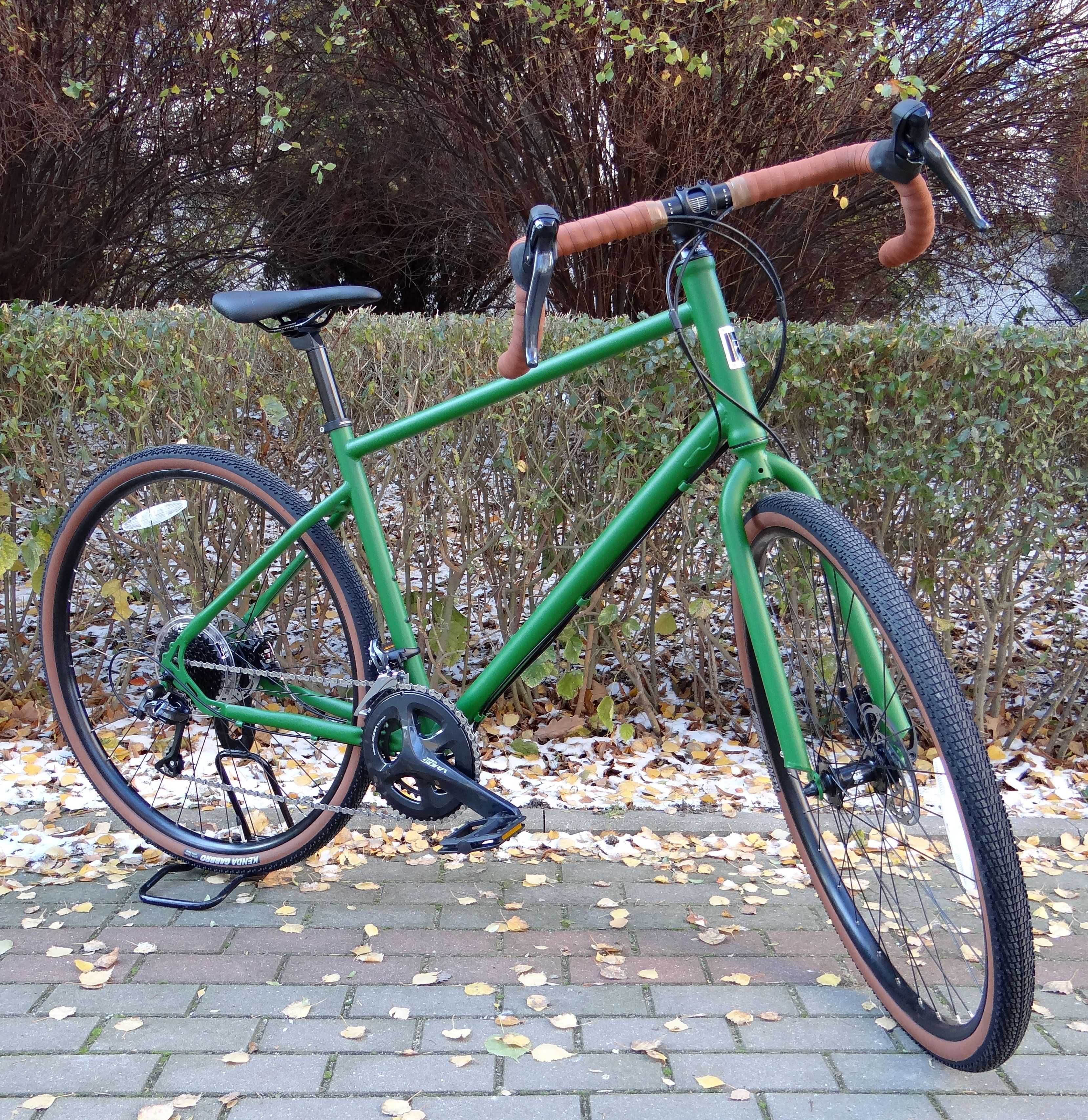 Rower FIXED WARSAW Gravel Zielony Shimano Sora TRP 2/9