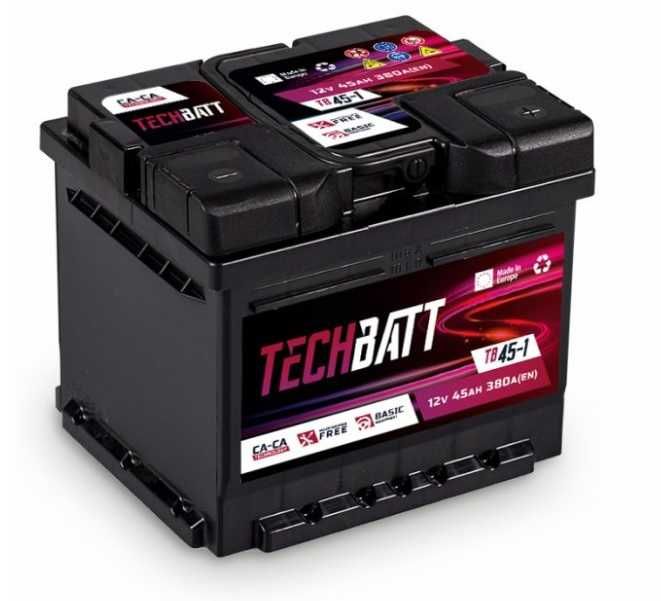 Akumulator 12V 45Ah 380A P+ TechBatt TB-45-1