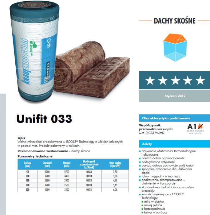Wełna Knauf 0,033 033 gr15cn Promocja