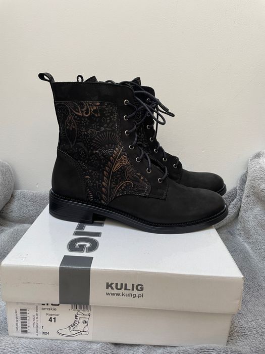 Trzewiki damskie czarne Kulig rozm 41 nowe