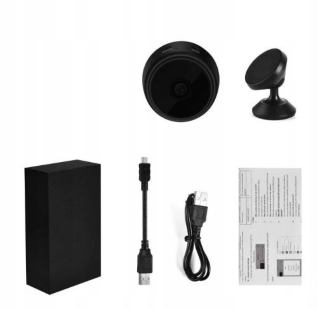 Kamera szpiegowska bezprzewodowa mini FULL HD 1080P ukryta Wi-Fi SD