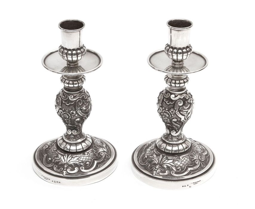Par de Candelabros de Quatro Lumes Art -Deco