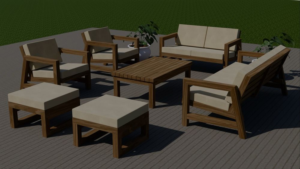 Premium Meble Ogrodowe drewniane/Zestaw ogrodowy/Fotele/Wypoczynek