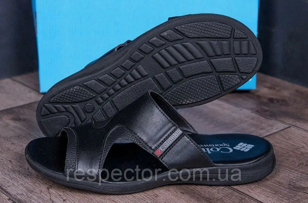 COLUMBIA XC харківські чоловічі шльопанці черные мужские шлепапцы