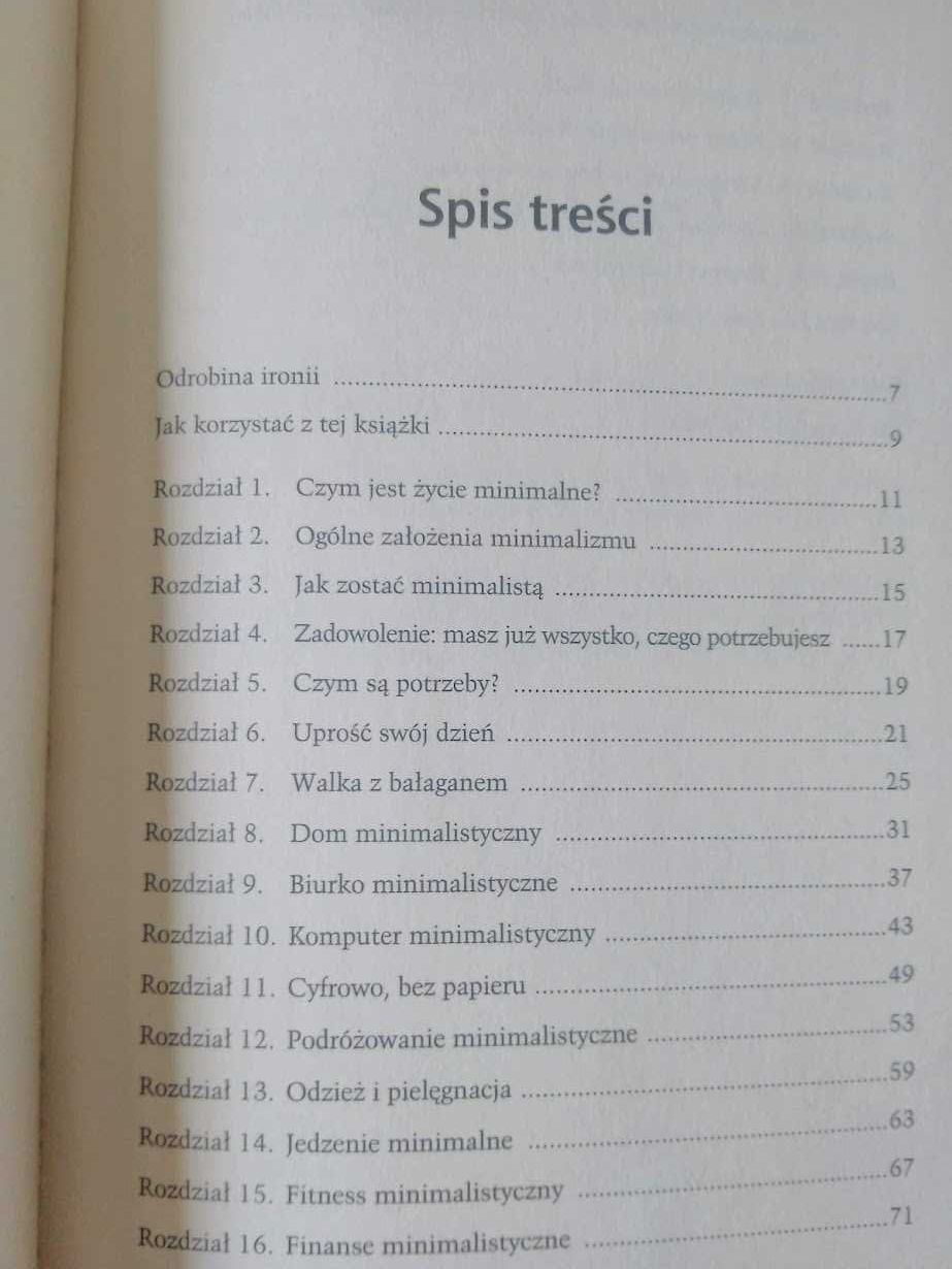 Książka z serii Zen: "Książeczka minimalisty"