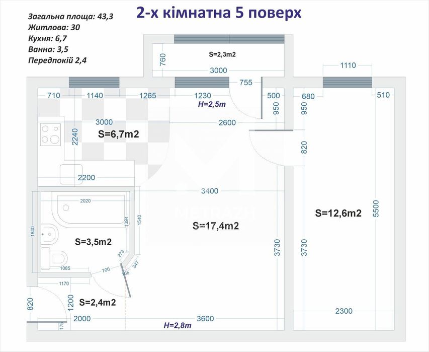 Топ продаж 2к квартири 43м кв., м.Дорогожичі