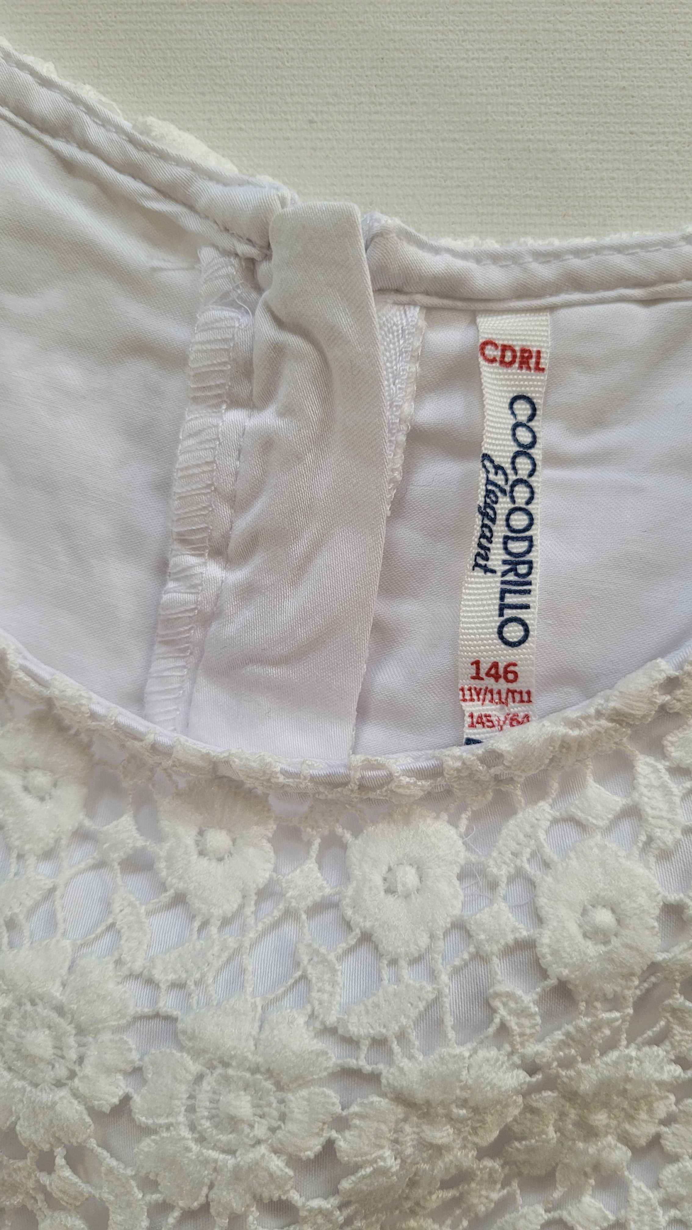 Sukienka Coccodrillo Elegant rozm.146 -nowa biała