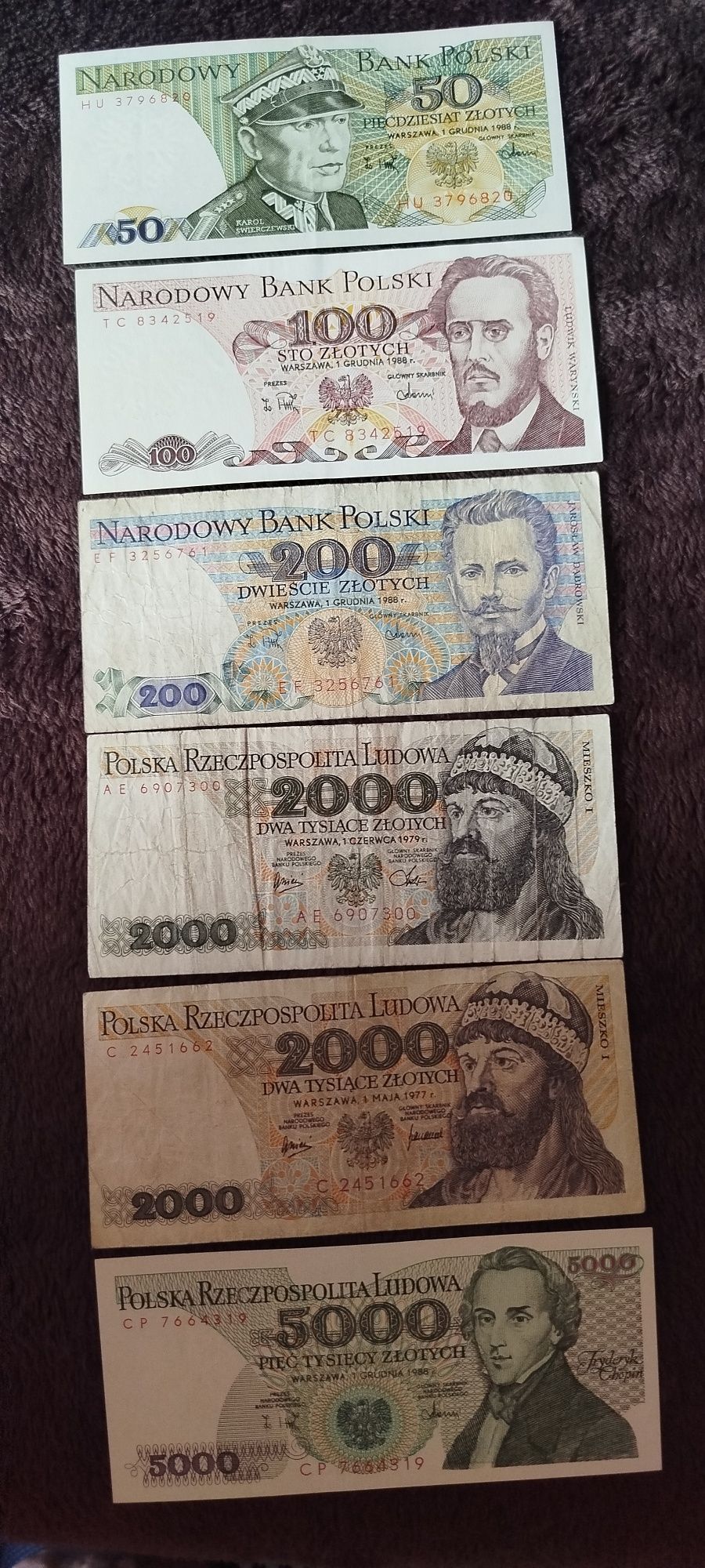 Banknoty NBP z przed denominacji