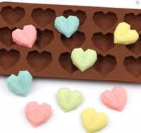 Forma silikonowa  czekolada lód SERCA serca !