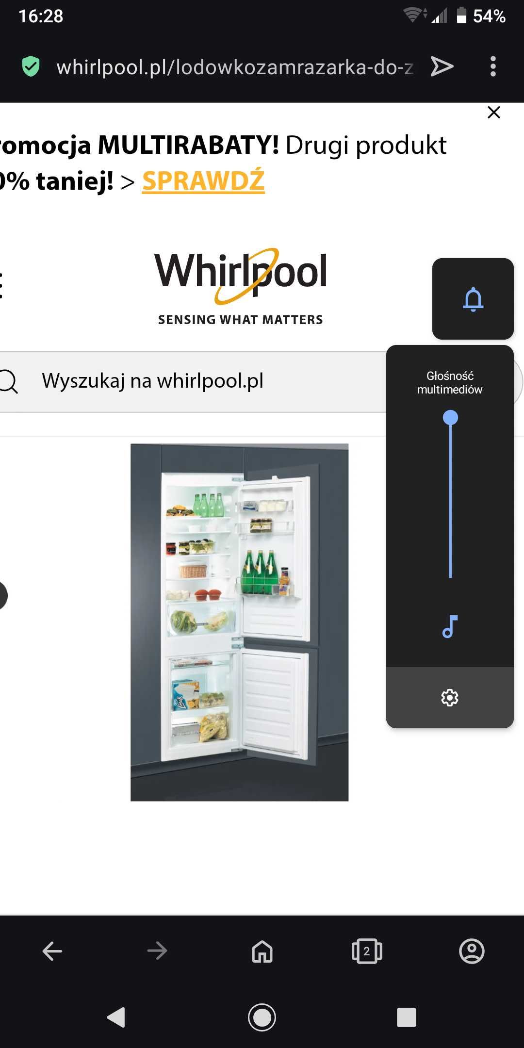 Nowa lodówka zamrażarka whirlpool do zabudowy taniio 1200zakup  sklep