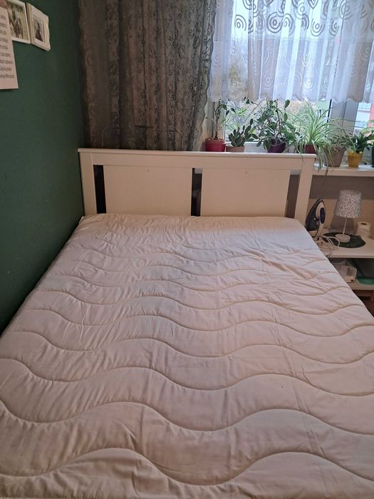 Łóżko Ikea białe dwuosobowe