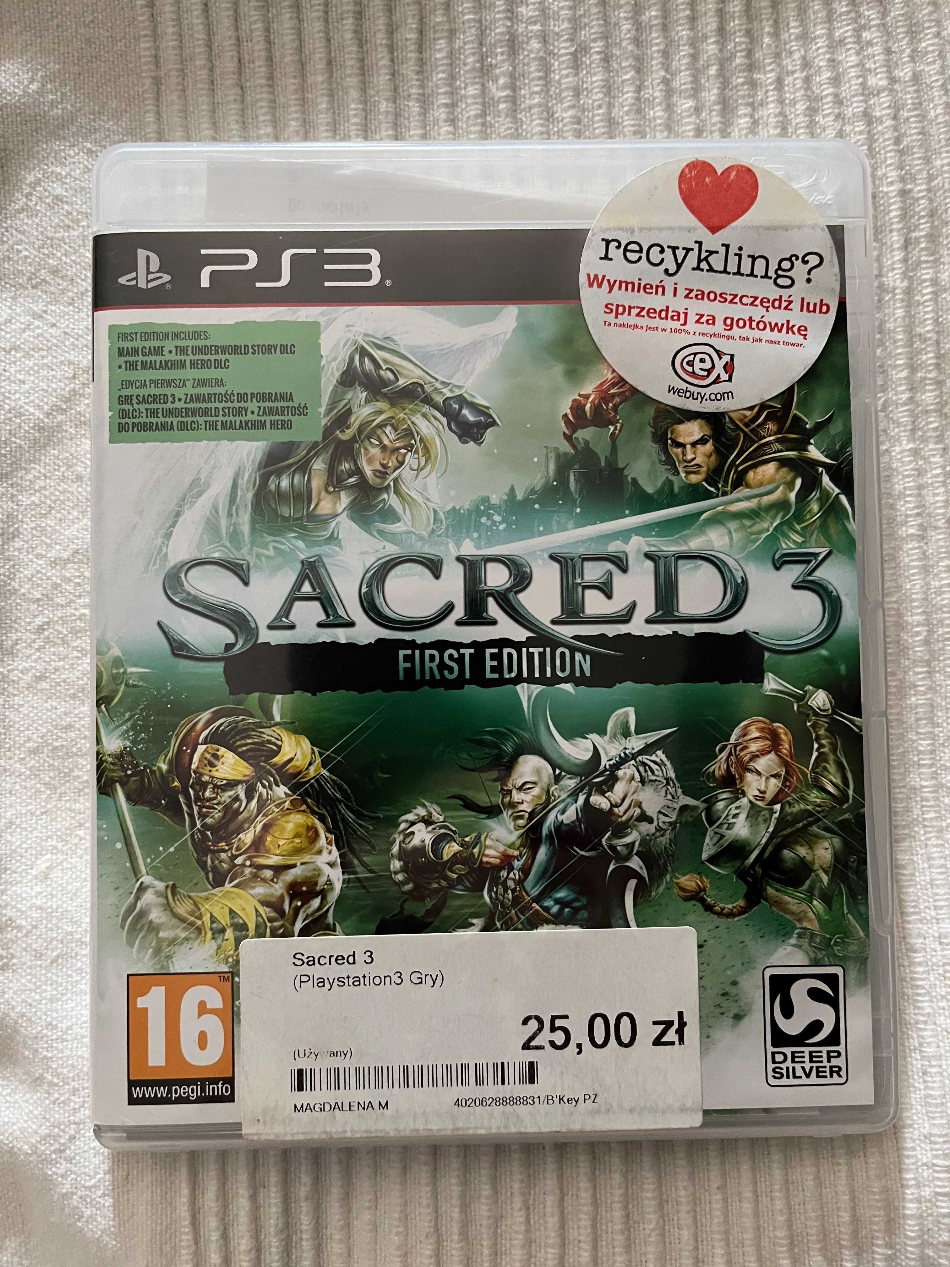 Sacred 3 first edition PS3 gra konsola Play Station 3