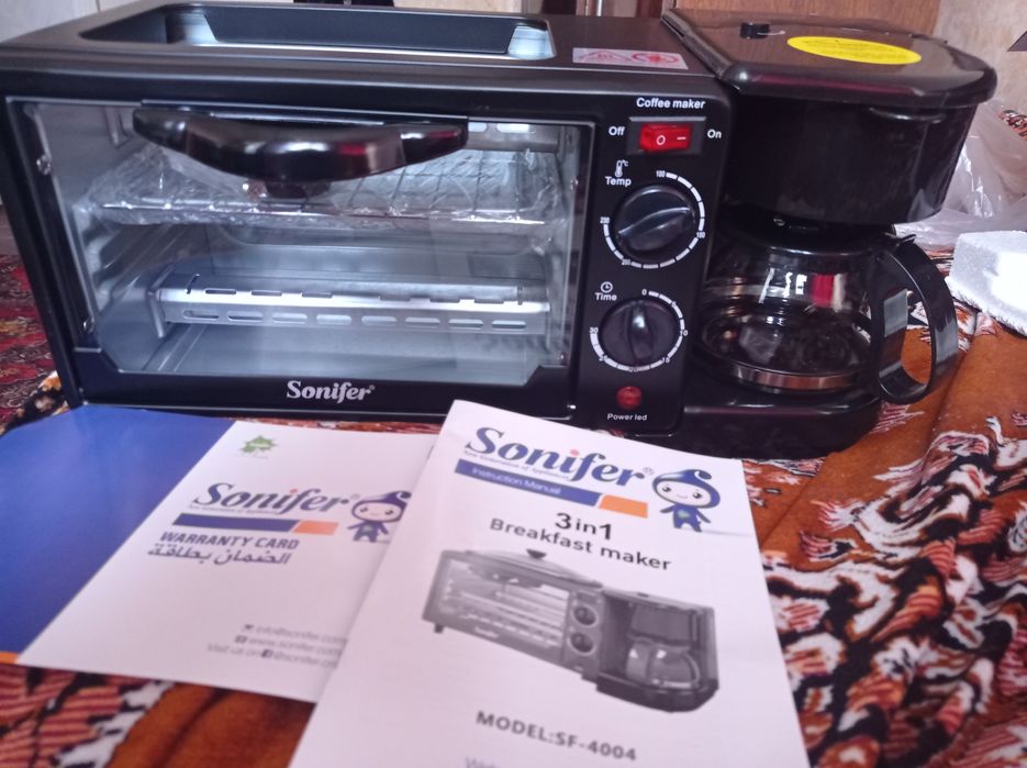 Многофункциональная 3 в1 электропечь для приготовления завтраков